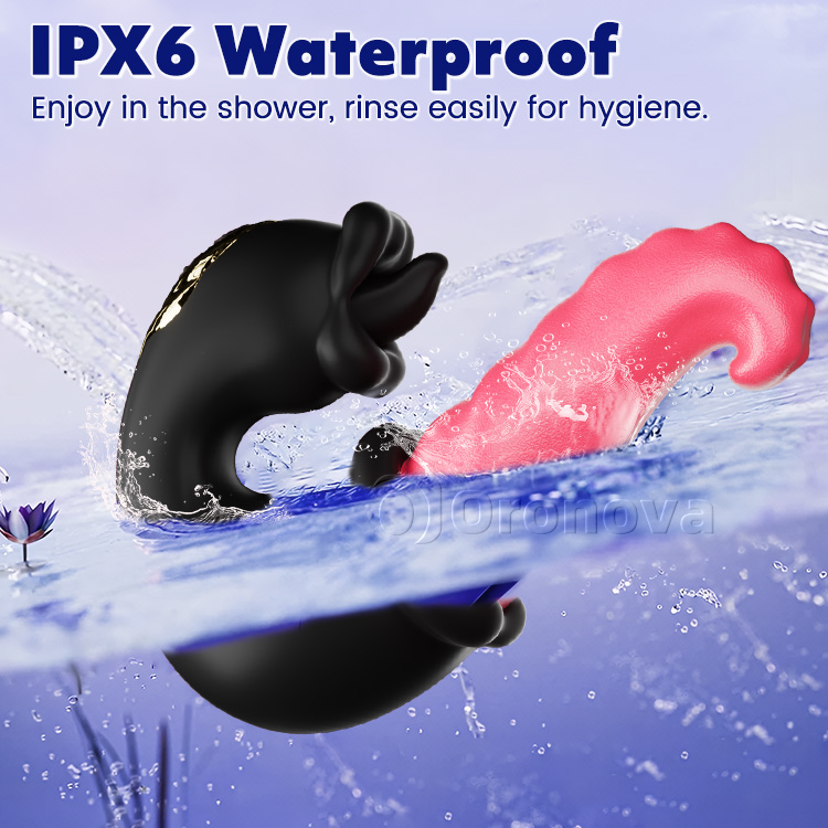 Dual Rose Vibrator mit stoßender Welle und leckender Zunge