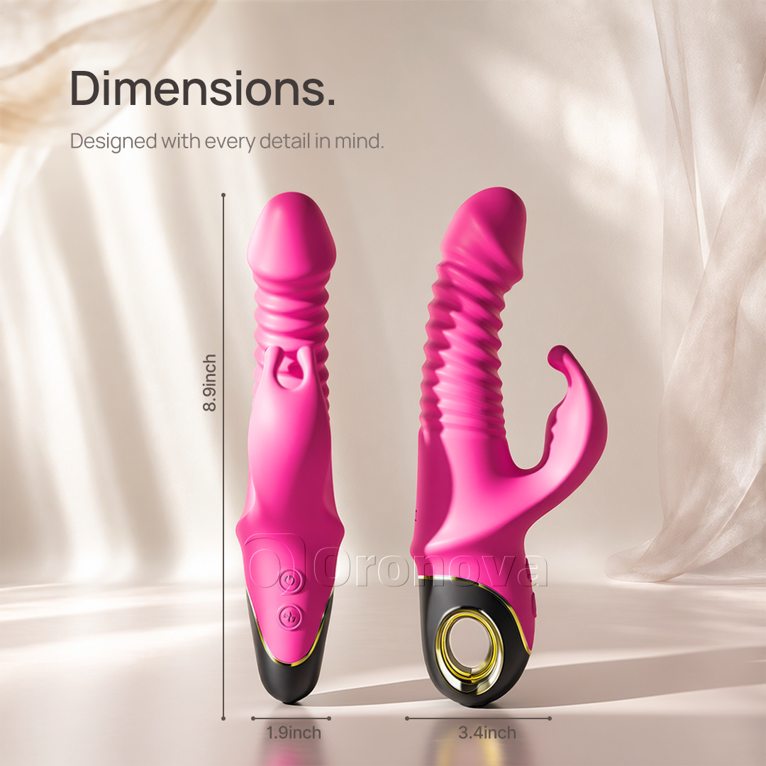 3-in-1-Stoß- und Rotationsvibrator mit 9 Rotationsmodi. Grenzenlose Möglichkeiten.