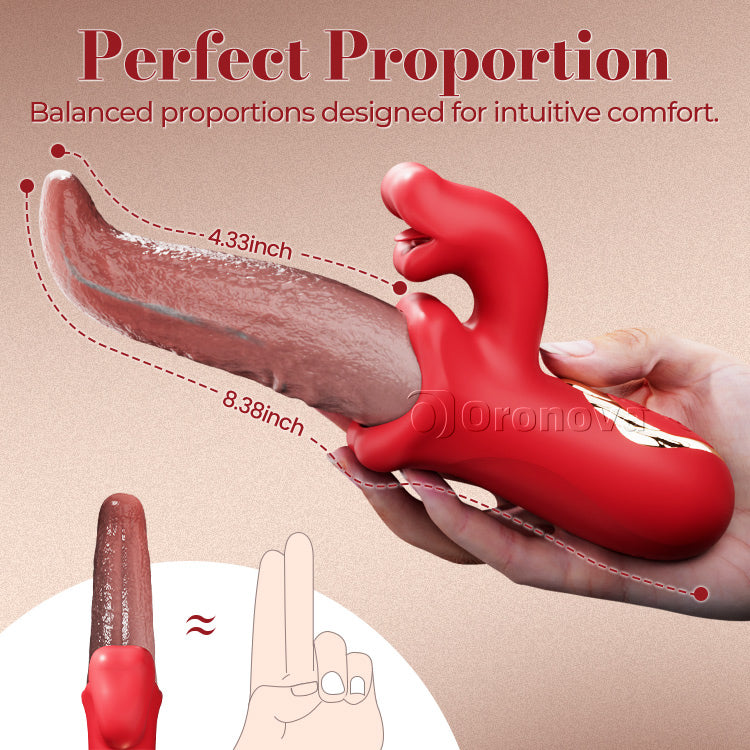 Schwingender Zungenleck-Vibrator mit Zungenkitzeln und Oszillation