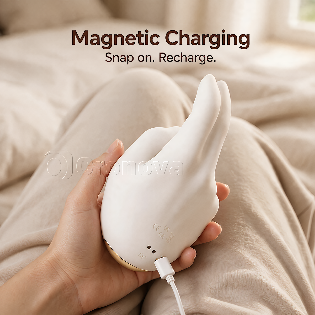 Handgeformter Wärmend-Vibrator–10 Vibrationsmodi,10 Klopfmuster & Stimulation mit zwei Fingern