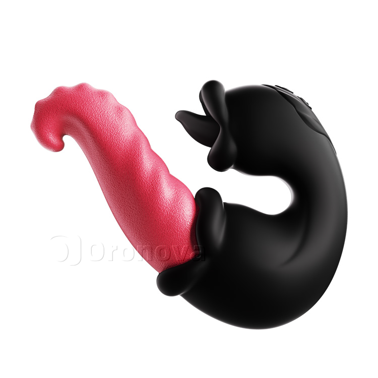 Dual Rose Vibrator mit stoßender Welle und leckender Zunge