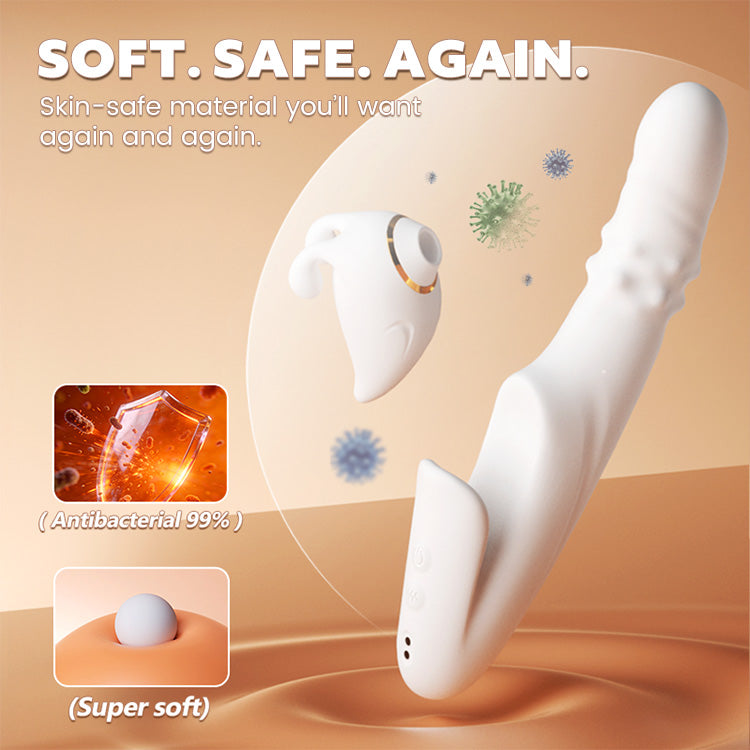 2-in-1 abnehmbarer Saug- und Stoßvibrator mit App-Steuerung