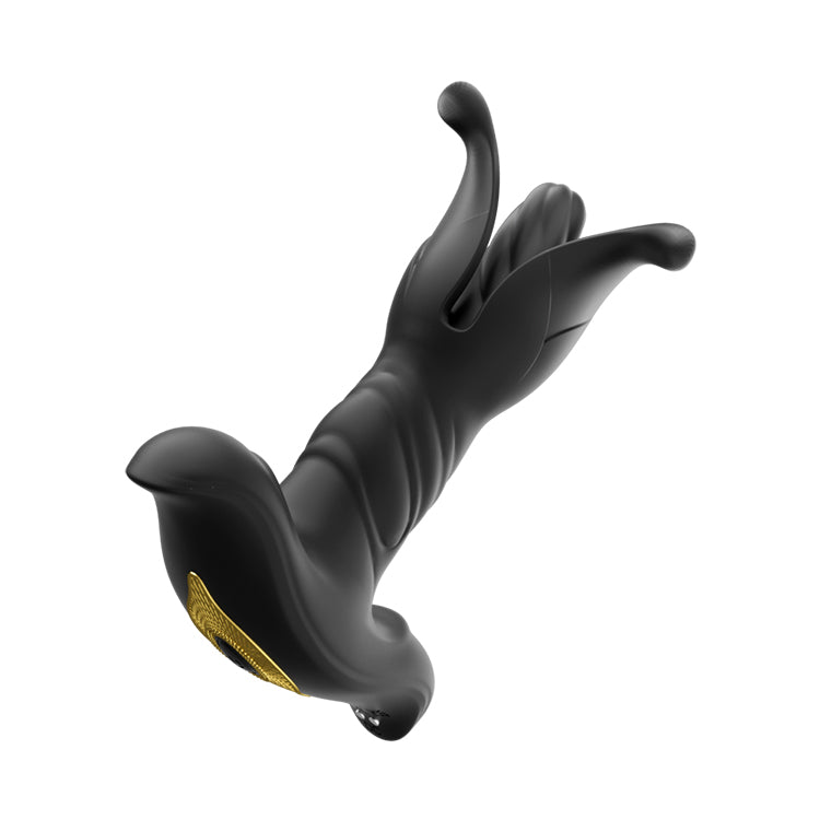 Fernbedienbarer erweiterbarer Analplug mit 9 Vibrations- und Stoßmodi