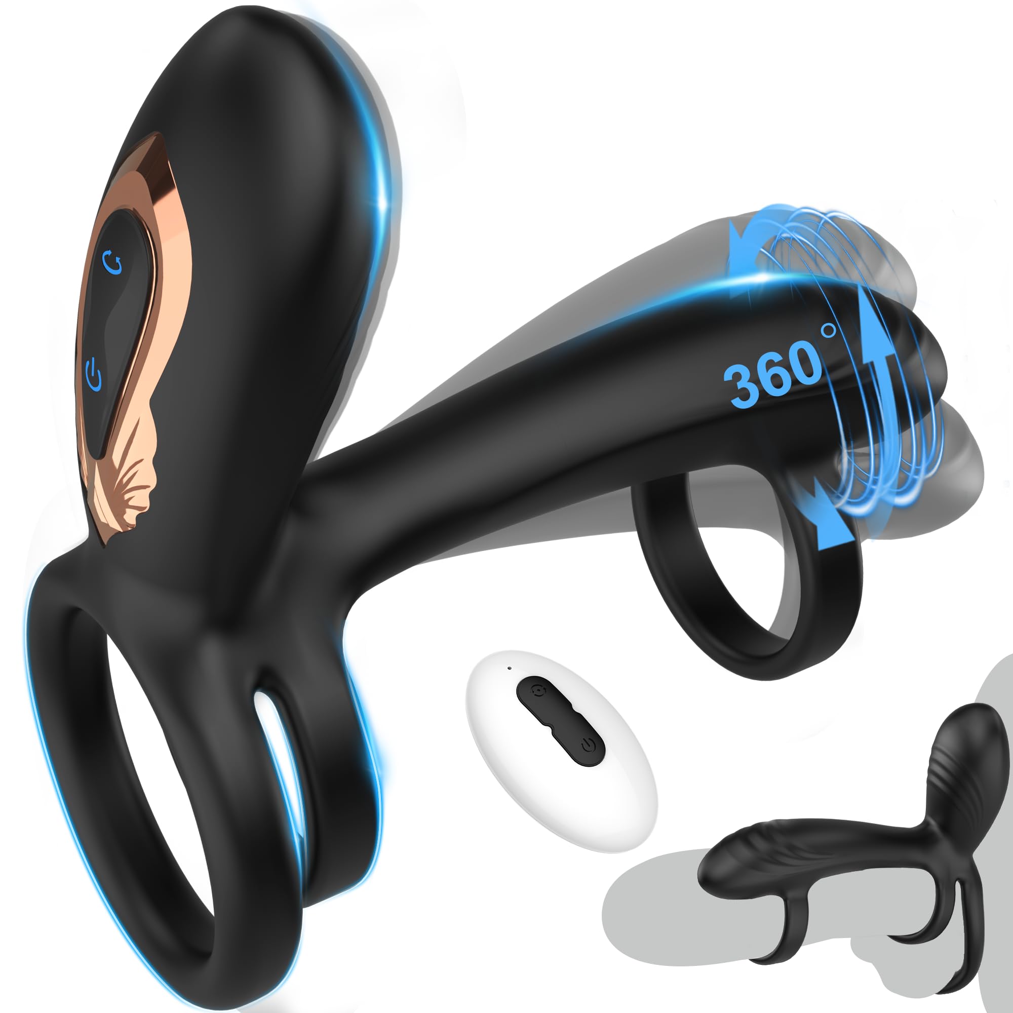 360° Twist Cock Ring – Penis- und Hodensackstimulation, 10 Vibrationsmodi