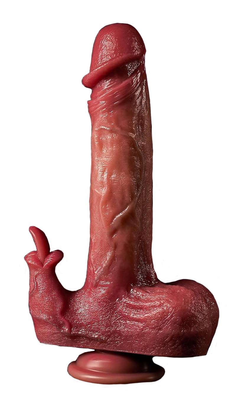 Dual-Vibrations-Mund-Dildo Vibrator - Lebensechte Textur & Leiser Motor