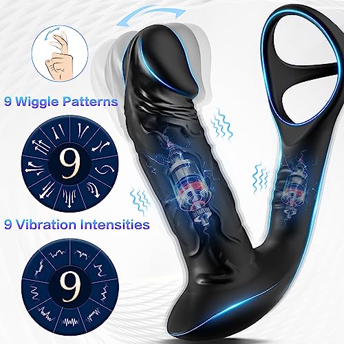 Wackelnder Anal-Dildo-Massager - Vibration & Penisring