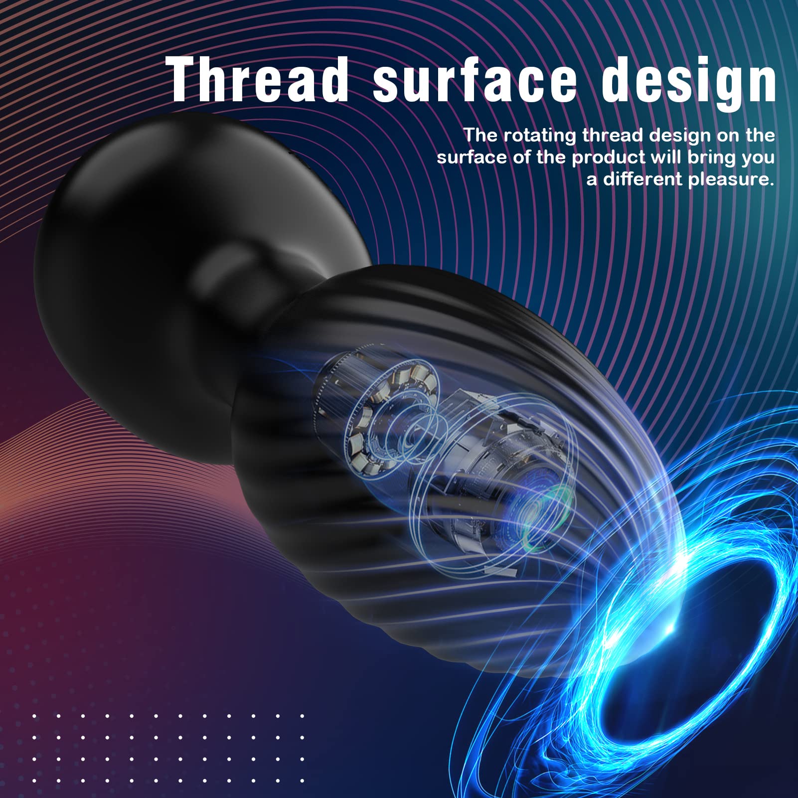 Rotierender Analplug - Vibrations- & USB-Ladefunktion