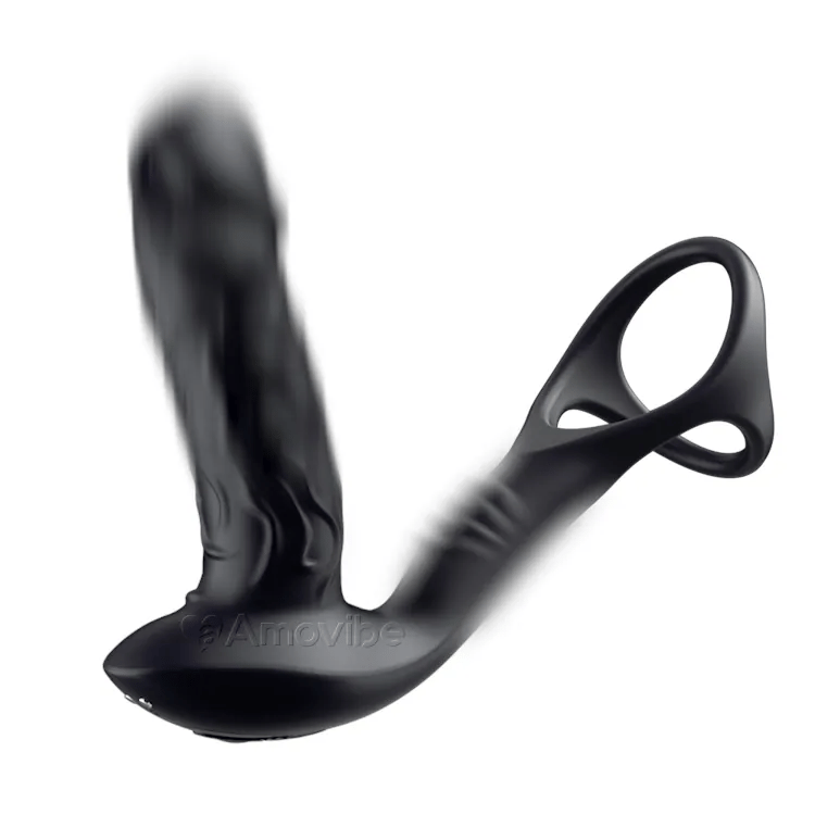 Wackelnder Anal-Dildo-Massager - Vibration & Cock Ring